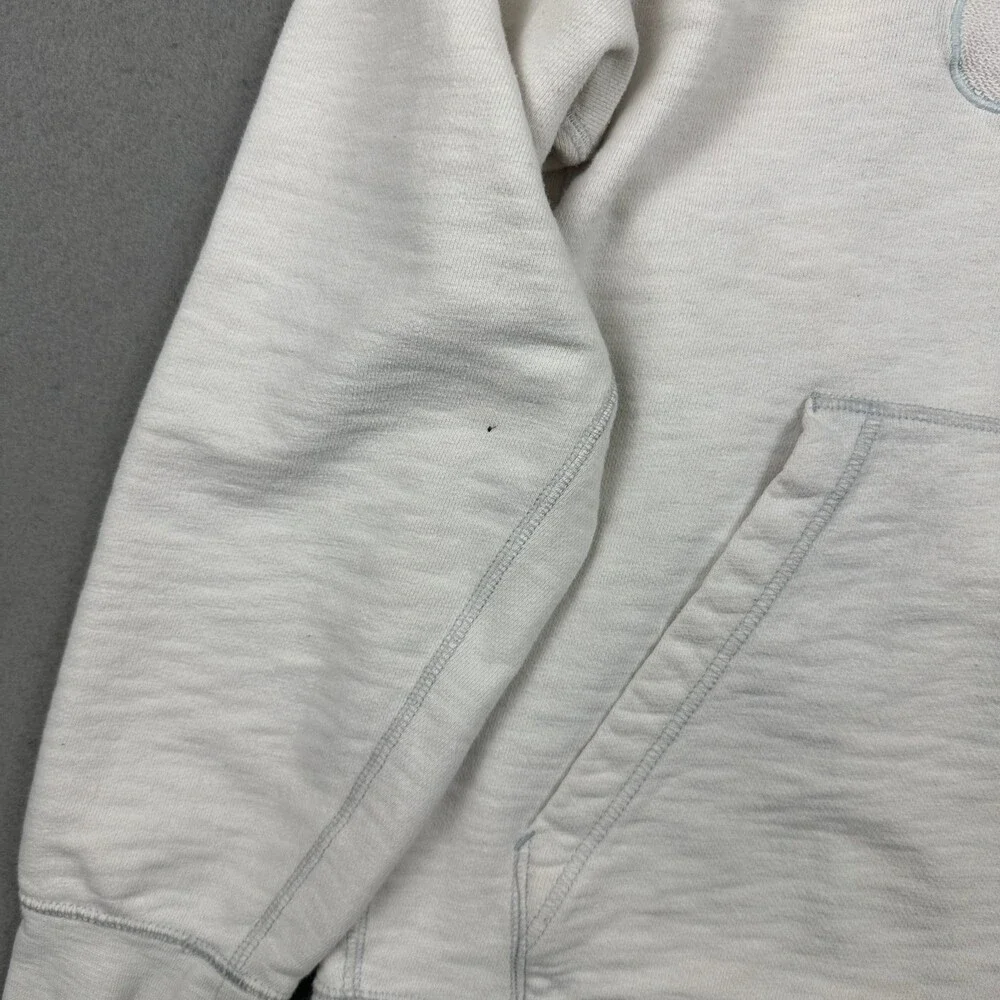 Nike Hoodie Men Extra Large Beige Solid Spell Out Pullover Sweatshirt Swoosh XL